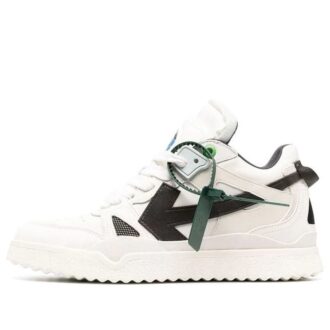 Sponge Mid-Top Sneakers “White Black”