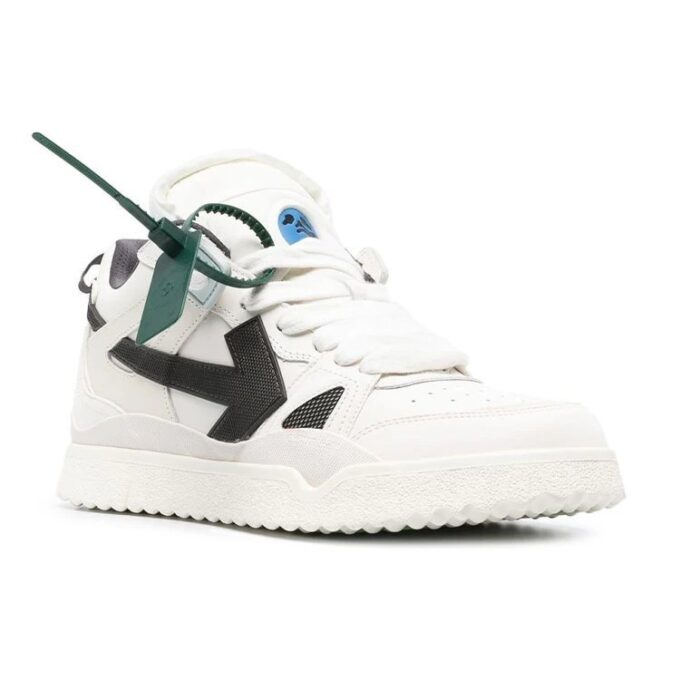Sponge Mid-Top Sneakers “White Black”
