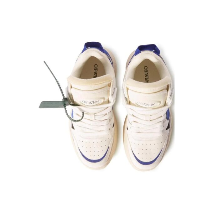 Sponge Mid-Top Sneakers “White Blue”