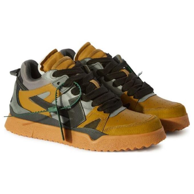 Sponge Mid-Top Sneakers “Yellow Grey”