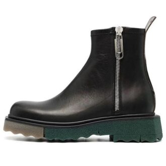 Sponge Sole Leather Zip Boot “Black” Sponge Sole Leather Zip Boot “Black”