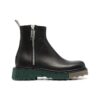 Sponge Sole Leather Zip Boot “Black”
