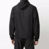 Sports Zipper Hooded Jacket Loose Fit Black