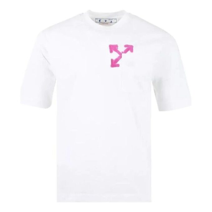 Spray Arrow Pocket Skate Tee “White/Purple”