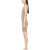 Spray Off Stamp Ribbed Round Dress