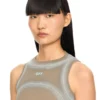 Spray Off Stamp Ribbed Round Dress