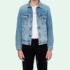 Spray Paint Graffiti Jacket Men Blue