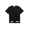 square frame Printing Round Neck Short Sleeve Unisex Black