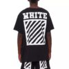 square frame Printing Round Neck Short Sleeve Unisex Black