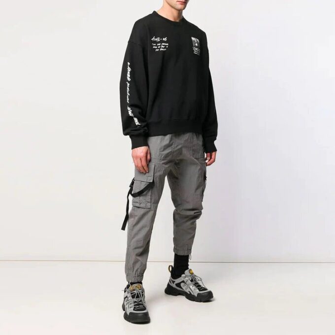 SS19 Back Mens Logo Mona Lisa Round Neck Sweater
