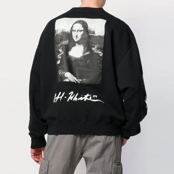 SS19 Back Mens Logo Mona Lisa Round Neck Sweater