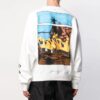 SS19 Cartoon Characters Printing Fleece Men White