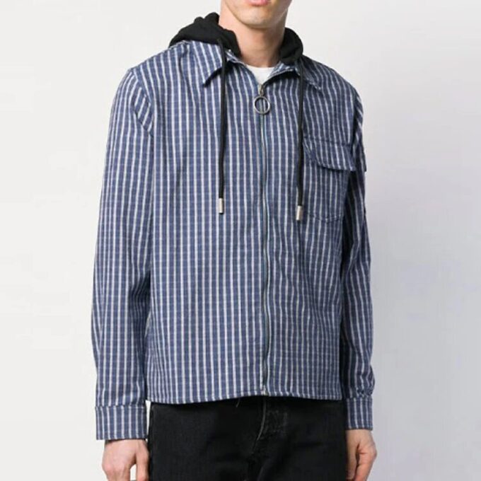 SS19 Diag Zip-up Fleece Men Blue
