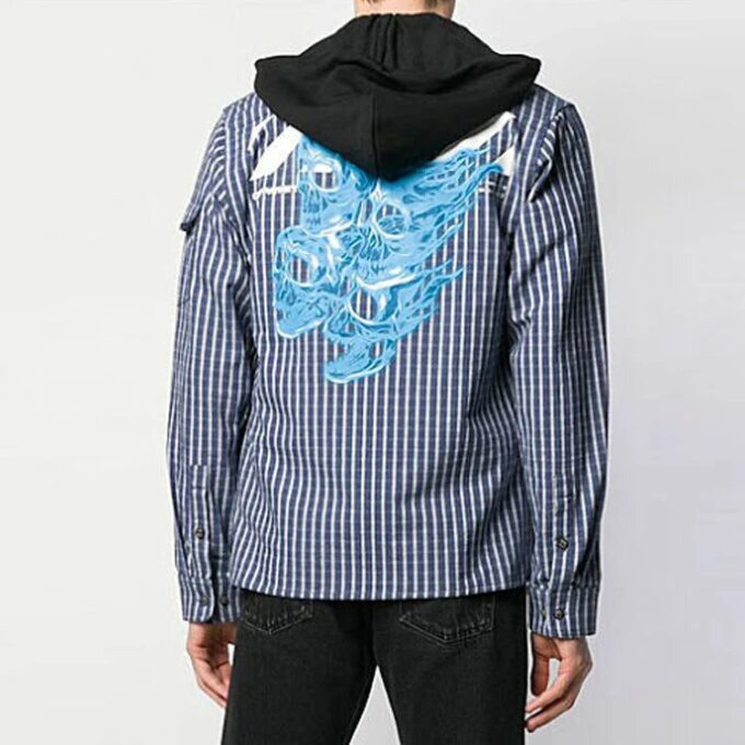 SS19 Diag Zip-up Fleece Men Blue