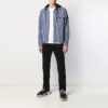 SS19 Diag Zip-up Fleece Men Blue