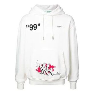 SS19 Graffiti Printed Sweatshirt White