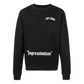 SS19 Impressionist Virgil Abloh Slim Crewneck Sweater Black