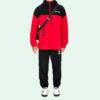 SS19 Mens Logo Hooded Windbreaker Jacket “Red Black”