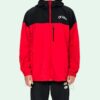 SS19 Mens Logo Hooded Windbreaker Jacket “Red Black”