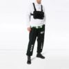 SS19 Printing Drawstring Printing Cotton Fleece Men White