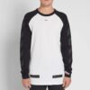 SS19 raglan sleeve Colorblock Arrow Long Sleeves Ordinary Version White