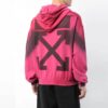 SS19 spray Cotton Hooded Fleece Men Pink