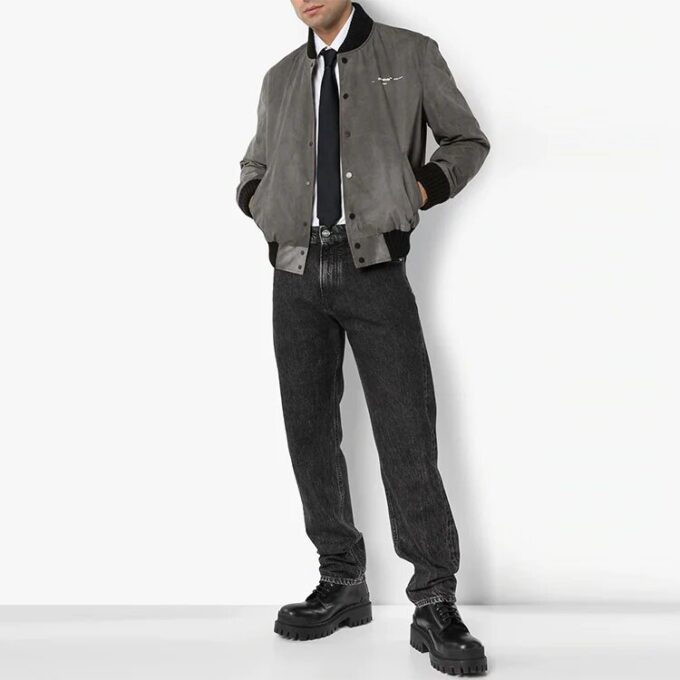 SS20 Airport Arrow Printing Jacket Men Grey