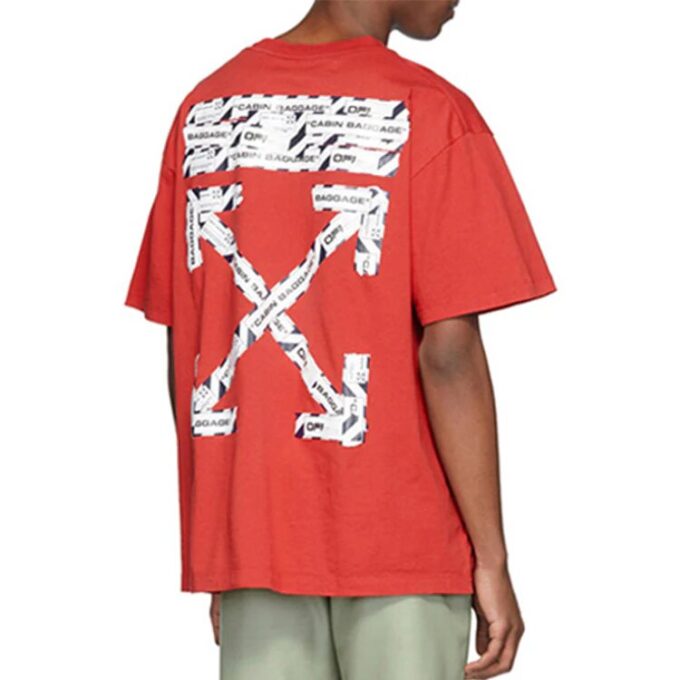 SS20 Airport Tape Print For Men Red