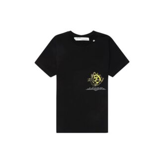 SS20 Black Cotton Symbols T-SHIRT Short Sleeve Mens Logo Normal Fit