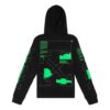 SS20 Black Hooded Sweatshirt Back Arrows Sketch Mens Logo Normal Fit Sweater