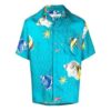 SS20 Blue Fishnet Bowling Short Sleeve Shirt