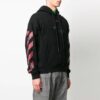 SS20 Spider Arrow Printing Hooded Fleece Men Black