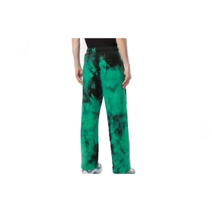 SS20 Tie-dye Printing Trousers Men Green