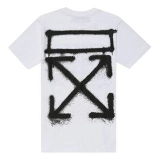 SS20 Virgil Abloh Men’ s White Spray Painting Slim White