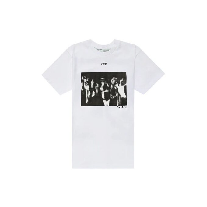 SS20 Virgil Abloh Men’ s White Spray Painting Slim White