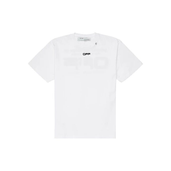 SS20 Wavy Line White Short Sleeve Oversize