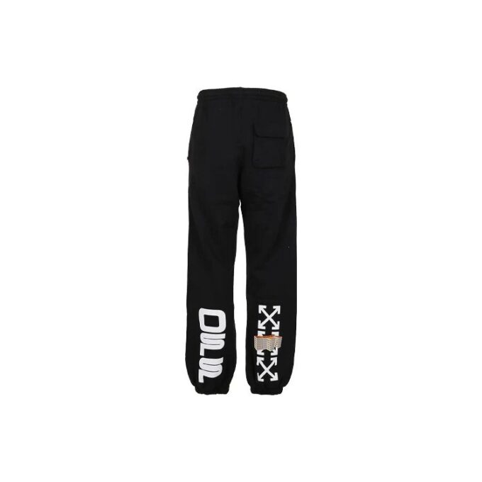 SS20 Wavy Logo Track Pants For Men Black
