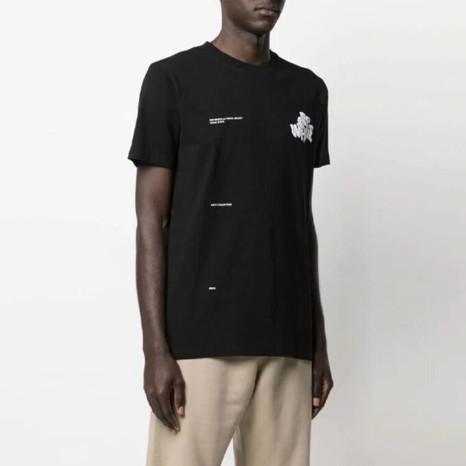 SS21 Adam Is Eve Logo Printing Round Neck Short Sleeve Ordinary Version Black