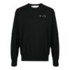 SS21 Alphabet Logo Loose Round Neck Long Sleeves Version Black