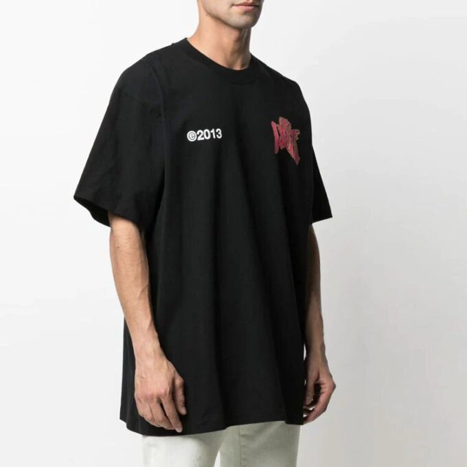 SS21 Alphabet Logo Printing Short Sleeve Loose Fit Black
