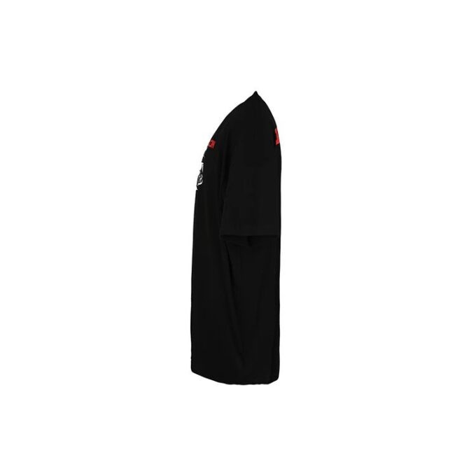 SS21 Alphabet Pattern Short Sleeve Loose Version Black