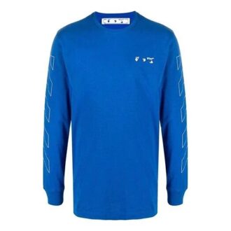SS21 Alphabet Pattern Solid Color Long Sleeves Blue