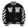 SS21 Alphabet Printing Long Sleeves Jacket Black