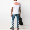 SS21 Alphabet Printing Loose Round Neck Short Sleeve Version White