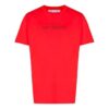 SS21 Alphabet Printing Round Neck Short Sleeve Loose Fit Red
