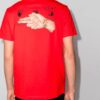 SS21 Alphabet Printing Round Neck Short Sleeve Loose Fit Red