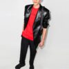 SS21 Alphabet Printing Round Neck Short Sleeve Loose Fit Red