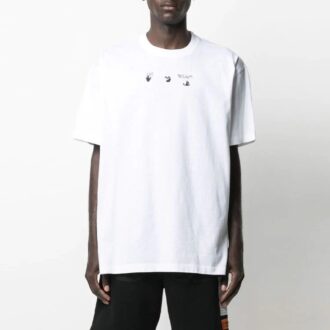 SS21 Alphabet Printing Short Sleeve Loose Fit White