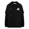 SS21 Alphabet Printing Sleeve Loose Fit Black