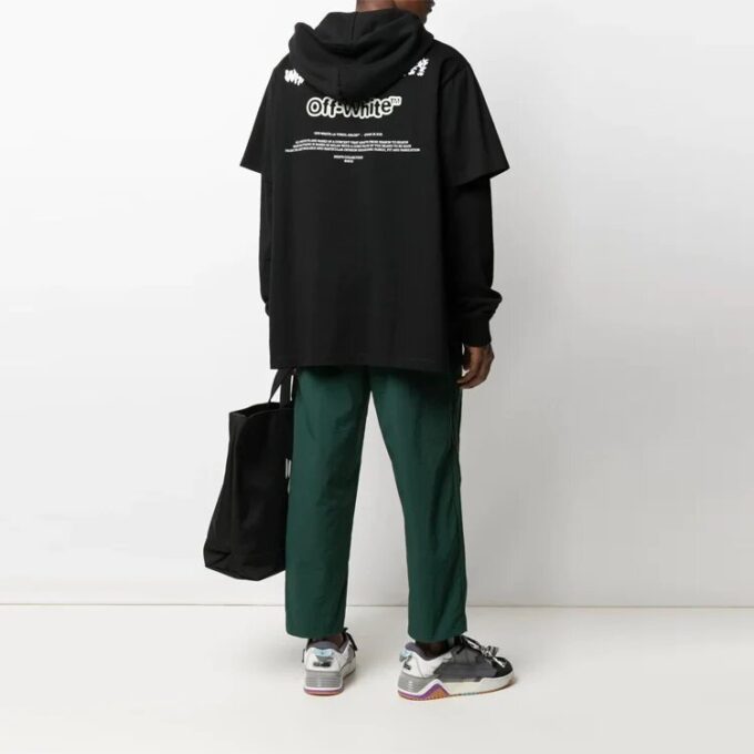 SS21 Alphabet Printing Sleeve Loose Fit Black